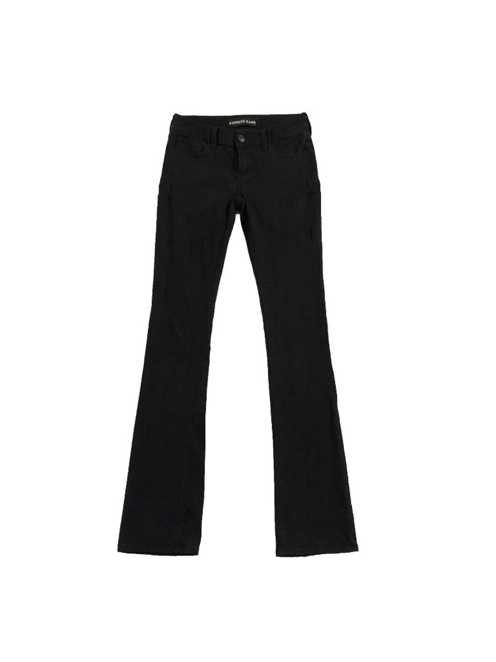 Express Jeans Womens 0L Black Barely Boot Low Rise Stretch Dark Wash